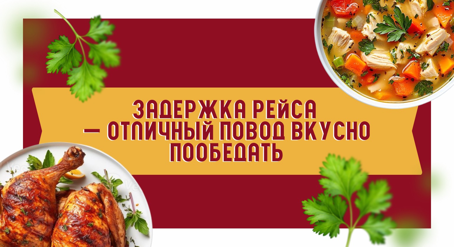 Задержка рейса — отличный повод вкусно пообедать!